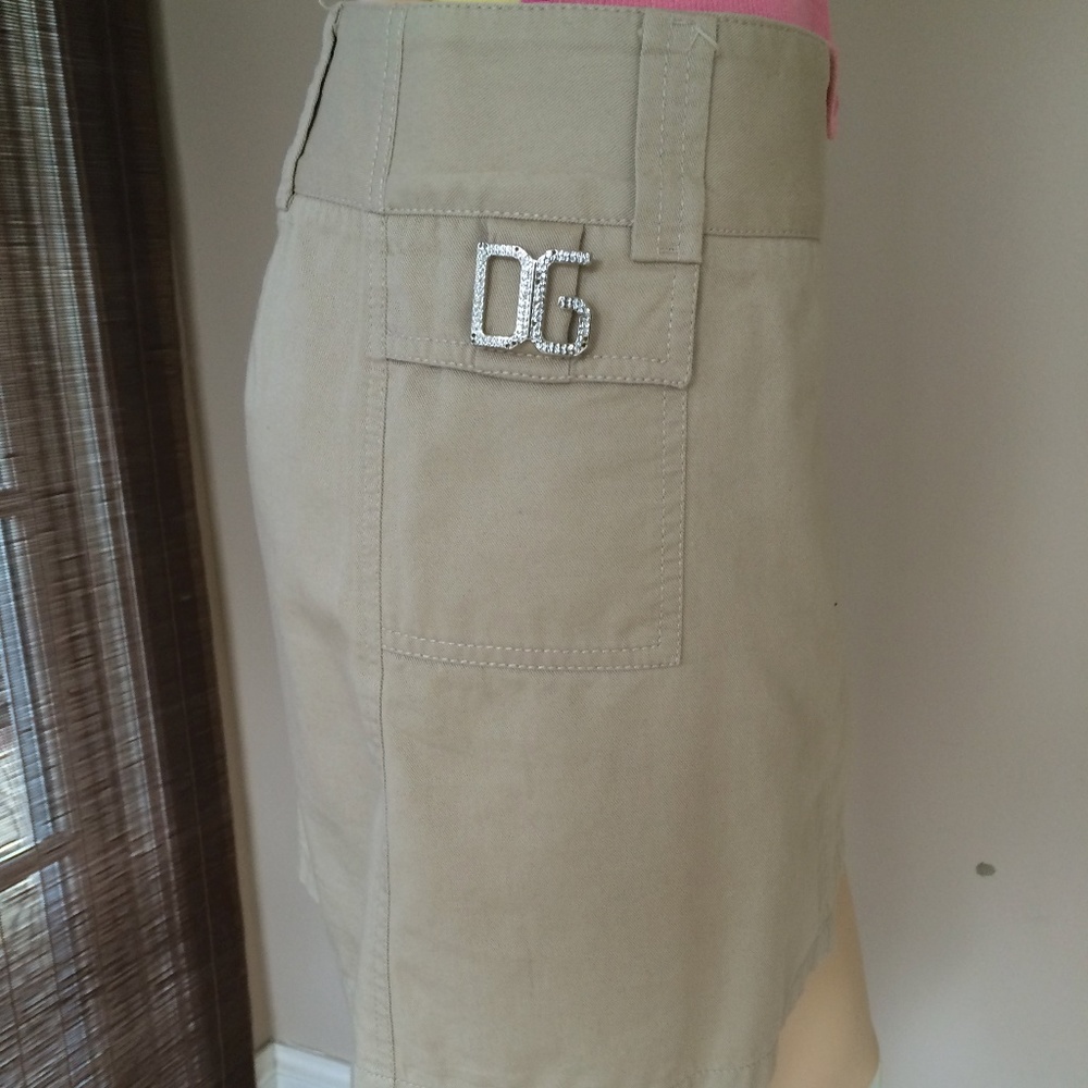 Dolce&Gabbana stone color, cotton mini skirt,S.38